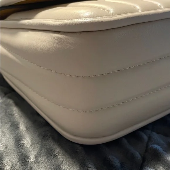 Coach Madison Cream Quilted leather Bag purse LIKE NEW w/dust bag $495 retail - Picture 15 of 16